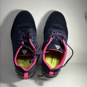 Reebok Women's 10.5 W Dark Blue and Pink Work Shoes with steel toe. Sublite
